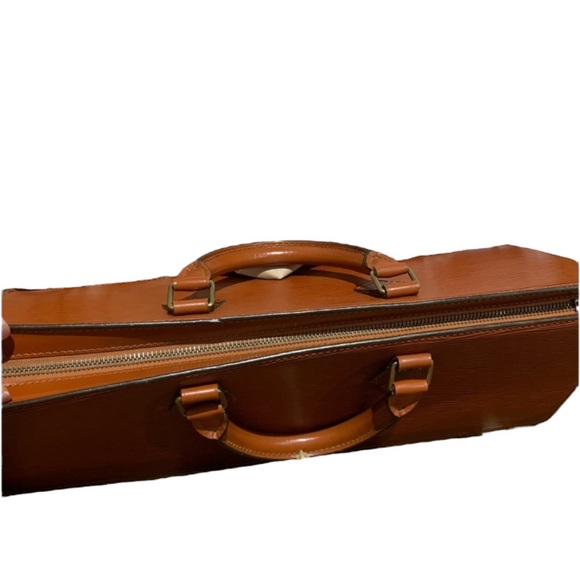 AUTHENTICATED LOUIS VUITTON EPI Leather SAC Triangle Hand Bag Cognac Brown +COA - Picture 6 of 16